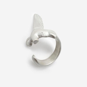 ANGEL RING STERLING Silver ring Open Ring Eengraved HotDryGrey Signature Silver Ring Unisex Ring Gift Ring korean Made image 5