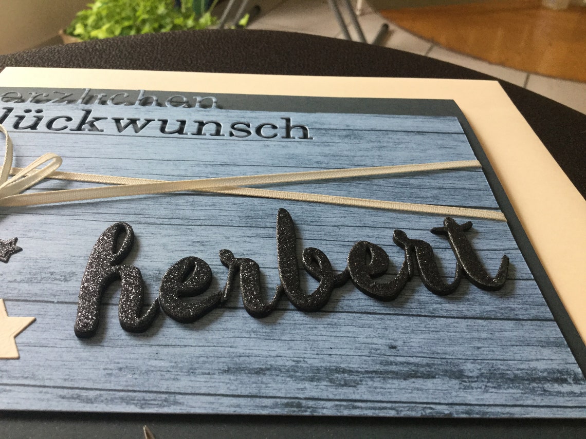 Personalisierte Namenskarte Glückwunschkarte Etsy