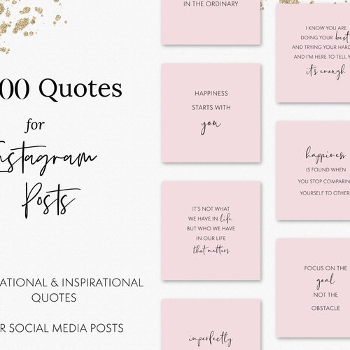 200 Quotes for Instagram Posts Pre-made Quotes Ready for Use - Etsy