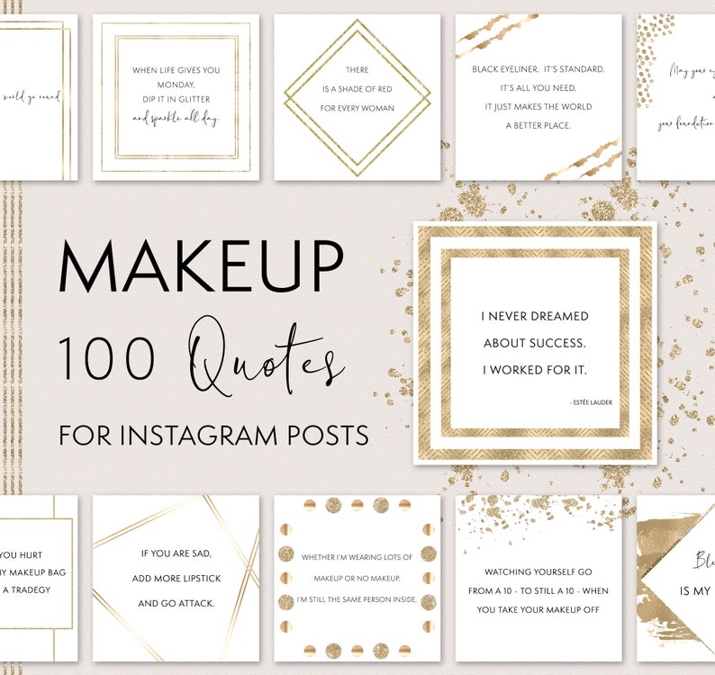 100 Makeup Quotes for Instagram Posts Makeup Artist Quotes Etsy