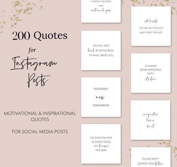 200 Quotes for Instagram Posts Pre-made Quotes Ready for Use | Etsy