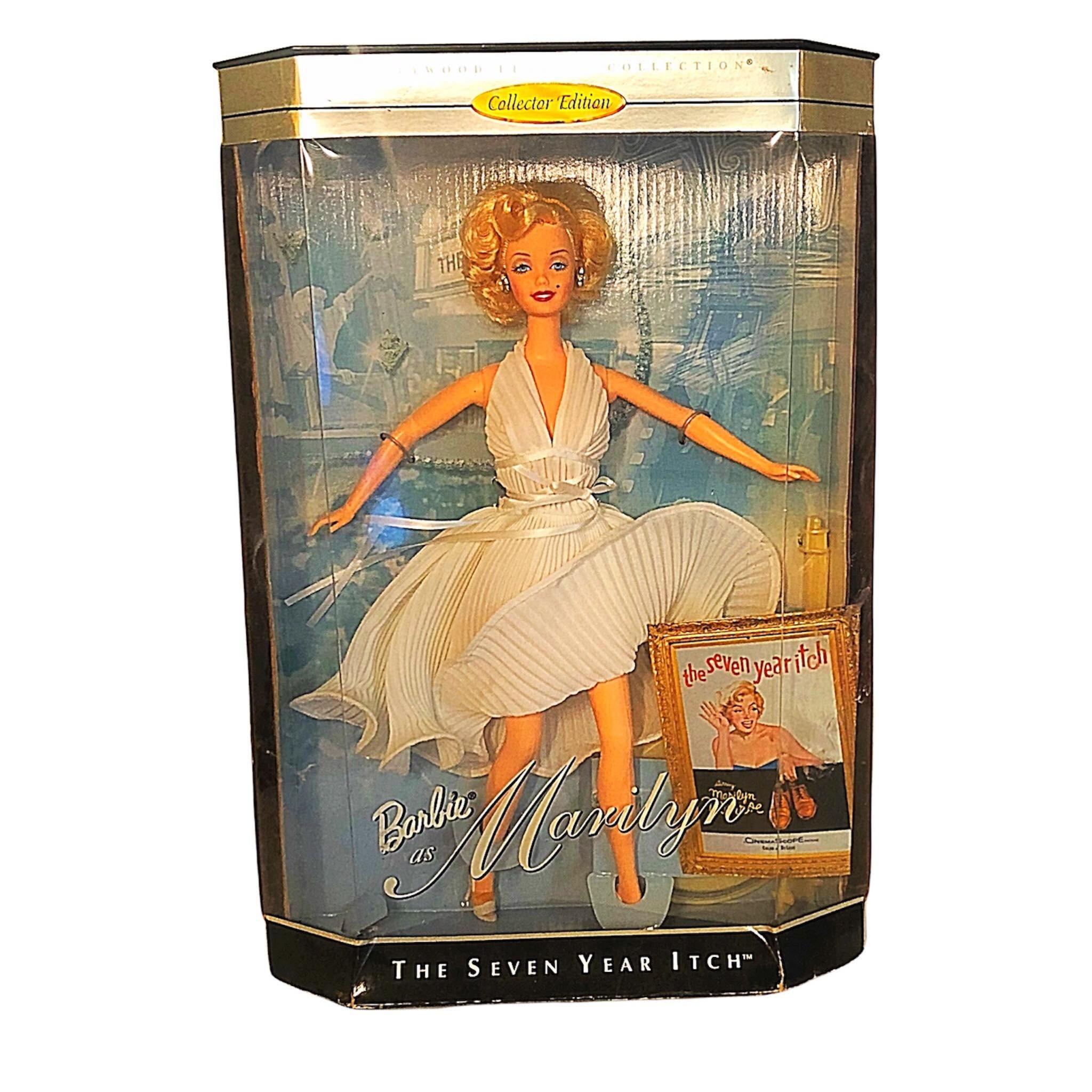 Year 1997 Barbie Collector Edition Hollywood Legends Collection 12 Inch  Doll - MARILYN MONROE in Gentlemen Prefer Blondes with Necklace and Earrings