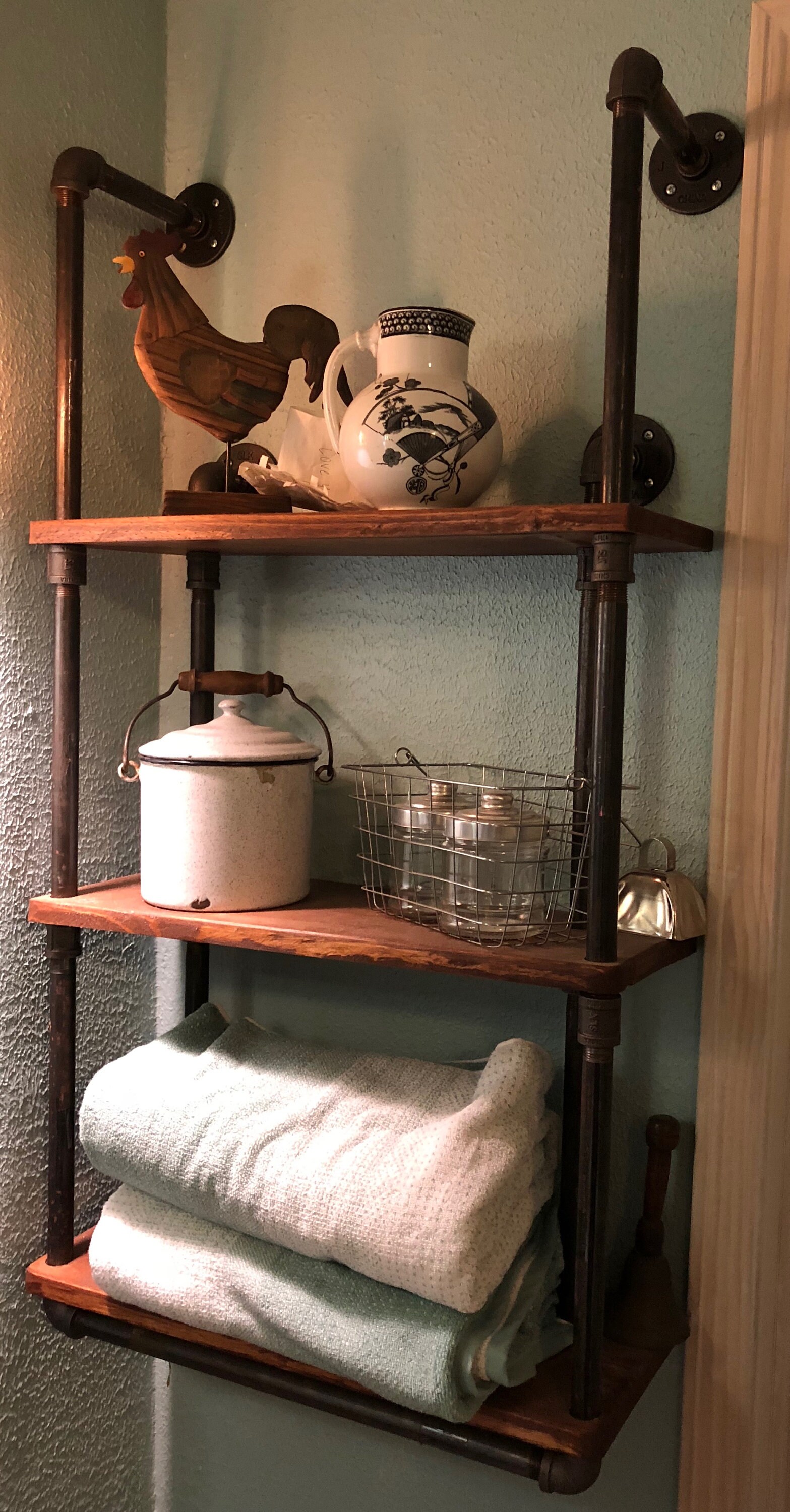Steampunk pipe shelves deals