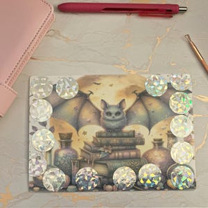Bat and Books ~ Laminated Scratch-Off Saving Challenge A5 / Savings Amount: 80.00