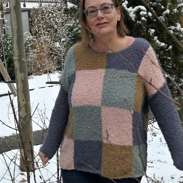 Knitting pattern / Strickanleitung Sweater Patchwork