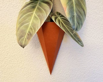 Paper wall holder for paper plant wall art