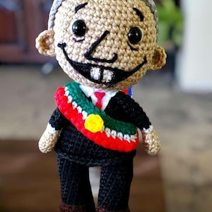 HANDMADE Amlito Amigurumi figure, Andres Manuel Lopez Obrador, Amloviu great gift. Collectible, Amlo.