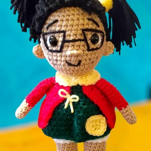 La Chilindrina handmade amigurumi doll, la Chilindrina merch, 10 inches in height, Birthday gift, collectors item, El Chavo del ocho.