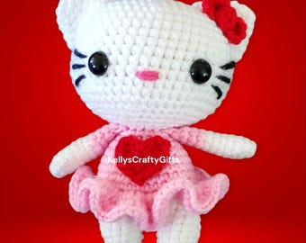 Crochet Kitty Amigurumi Doll: Handmade gift Kawaii plush