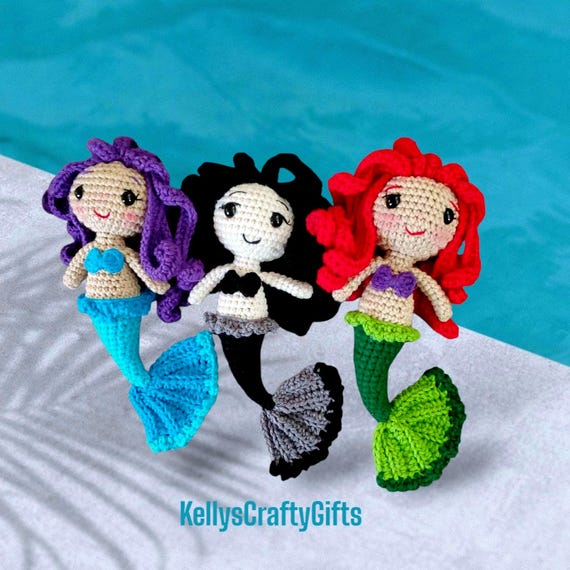 Handmade Crochet Mermaid Doll: Custom Colors Available