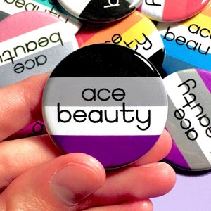 Ace Beauty Button | Pride Flag Variant | Customizable Asexual Spectrum