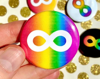 Autism Infinity Symbol Button | Donation Item | Autistic Neurodivergent Disability Pride