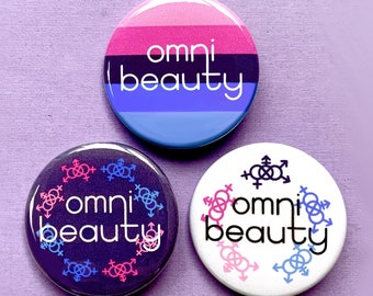 Botón de belleza omnisexual / Orgullo omniromántico omnisexual