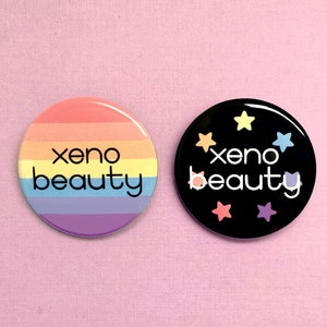 Botón de belleza Xeno / Orgullo de neopronombres Xenogender