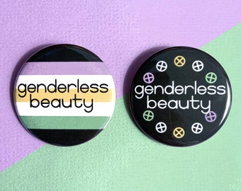 Genderless Beauty Button | Nonbinary Pride