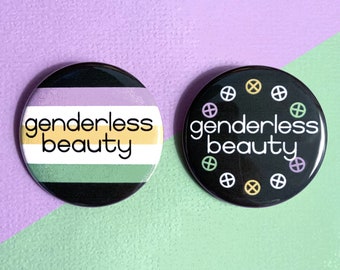 Botón de belleza sin género / Orgullo no binario