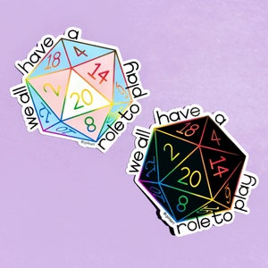 We All Have A Role to Play Sticker | Dungeons and Dragons DnD Activism Pun