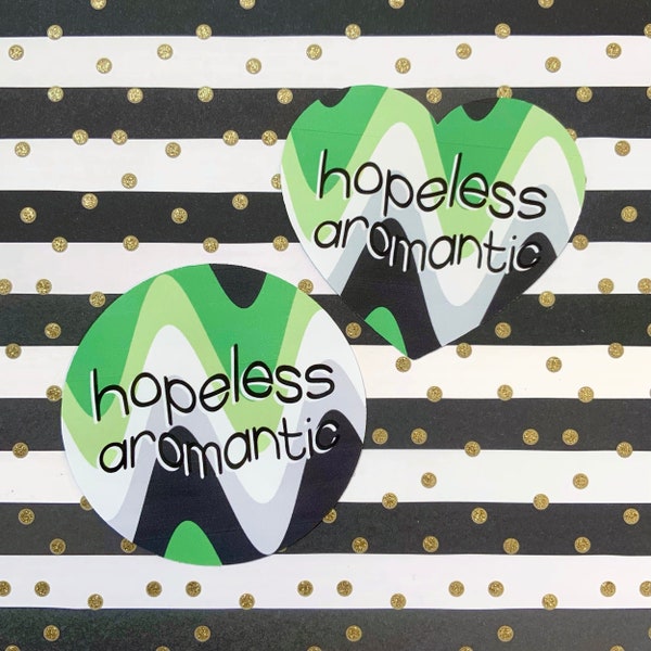 Hopeless Aromantic Sticker | Aro Pride