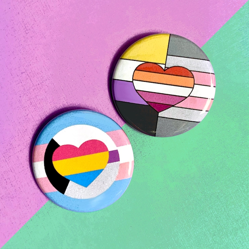 Custom Pride Flag Button LGBTQ Pride image 2