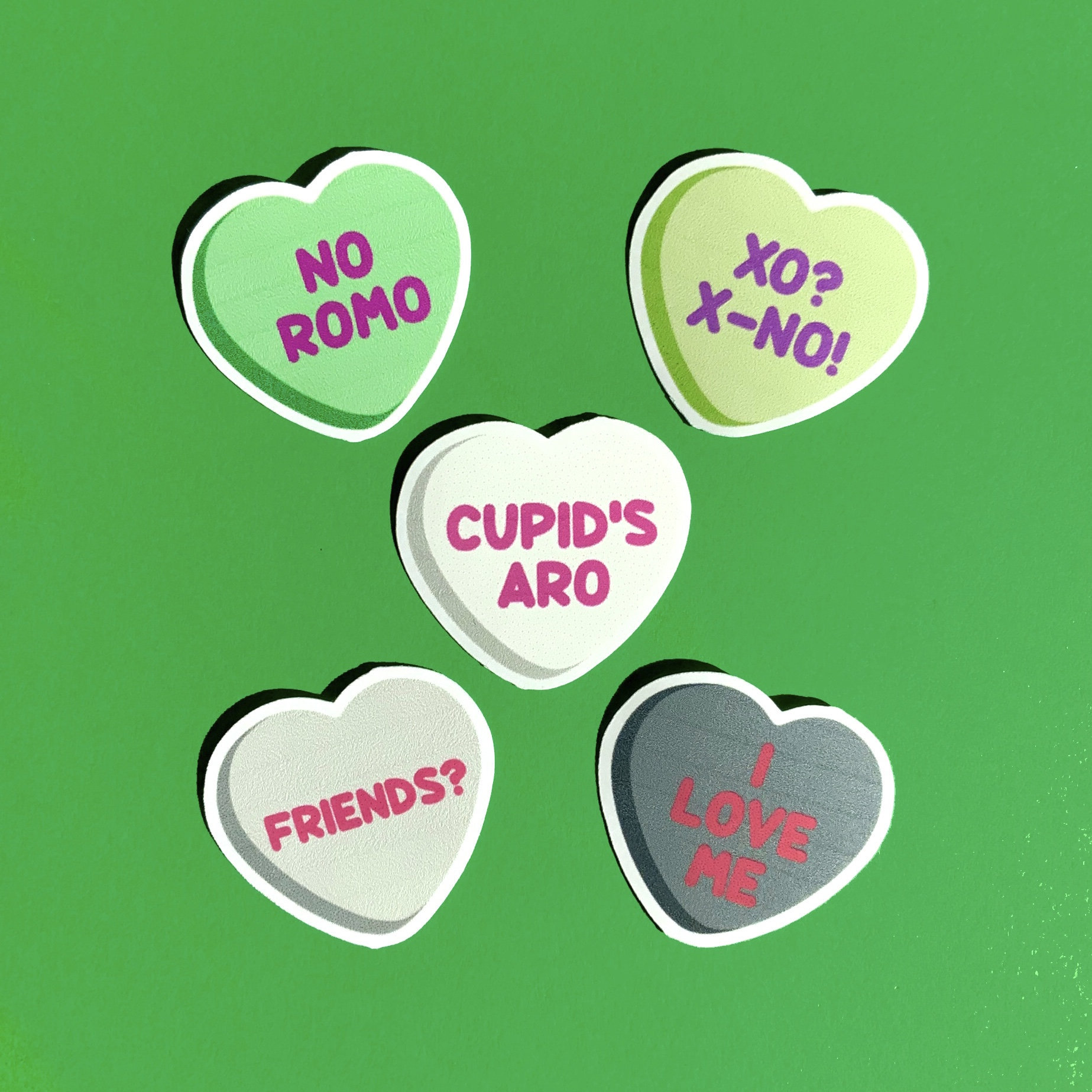 Aromantic Candy Gram Sticker Pack | Aro Pride - Etsy Canada