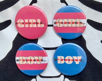 Final Girl / Final Boy Horror Button | Spooky Halloween LGBTQ Trans Pride