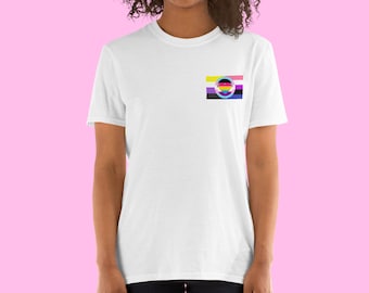 Chemise de drapeau de fierté personnalisée | Variante blanche | LGBTQ