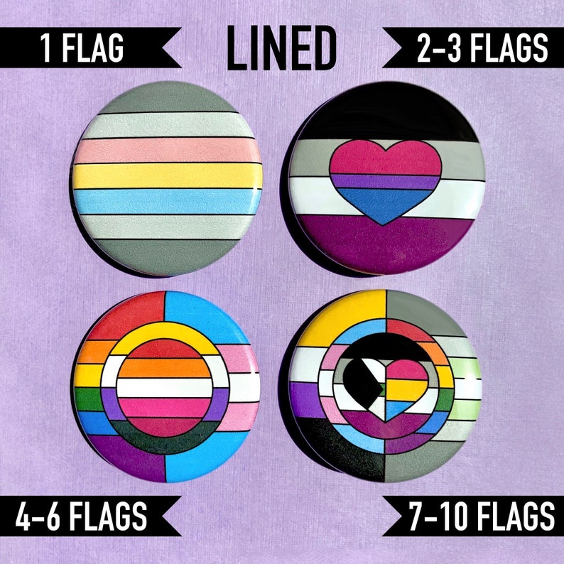 Custom Pride Flag Button LGBTQ Pride image 3