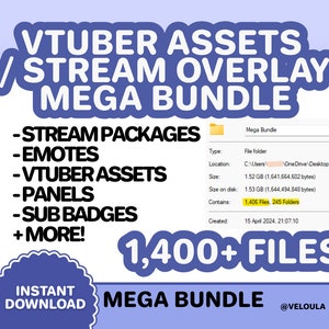 VTuber / PNGTuber Asset MEGAPACK Sticky Note Overlays Package | FULLY CUSTOMIZABLE  | Streamer Setup | Twitch Channel Points | Funny Stream