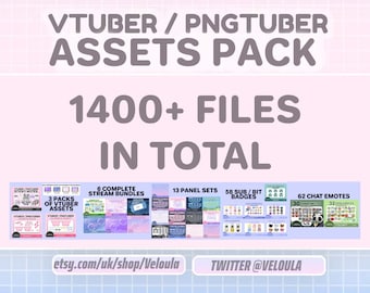 Vtuber / Pngtuber Sticky Note Asset MEGAPACK FULLY CUSTOMIZABLE ...