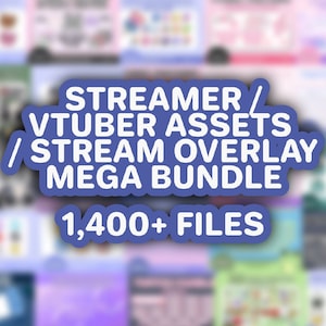 VTuber PNGTuber Asset MEGAPACK Sticky Note Overlays Packages | FULLY CUSTOMIZABLE  | Streamer Setup | Twitch Channel Points | Funny Stream
