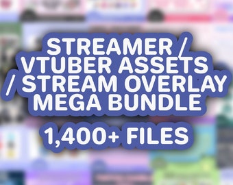 VTuber Ressourcen Paket | Streamer Overlay, Emotes (Digitaler Download)