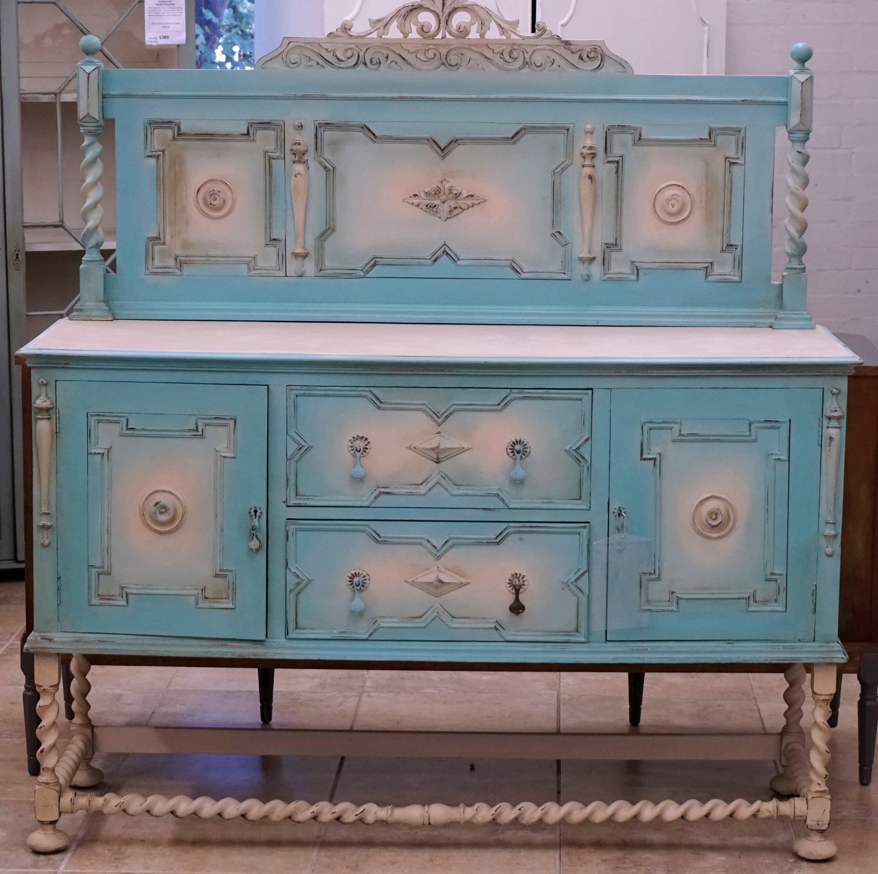 Vintage pintado jacobeo estilo roble aparador con la espalda | Etsy