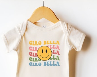 Ciao bella baby shirt, Italian Baby Shower Gift, Italy baby bodysuit, Italian baby shirt, gift for Italy lover, Italy Pregnancy Announcement
