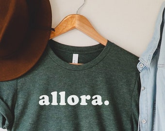Italy T-shirt Allora Italian Word Gift for Italy Lover Cute Italian Tee, Gift for Italian Teacher, Italy Trip Matching Shirts