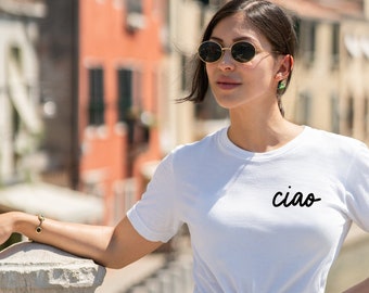 Ciao Shirt Embroidered Italy shirt Gift for Italy lover shirt Italy travel shirt Girls trip shirt