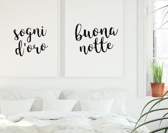 Goodnight sweet & for dreams italian