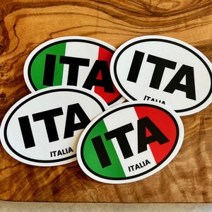 Italy Country Code Oval Sticker Decal
