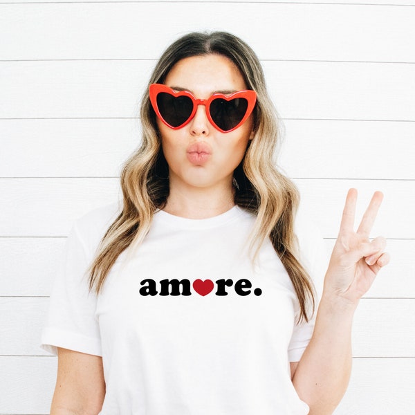 Camiseta Amore - Camiseta de San Valentín de Italia - Camiseta de amor de San Valentín - Camiseta italiana - Regalo para los amantes de Italia