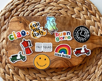 Italy Sticker Pack: Mystery Bundle of Italy-Themed Stickers