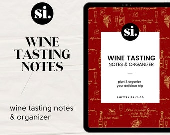 Printable Wine Tasting Notes Instant Download Wine Tasting Party Printable, Food & Wine Travel Notes, Wine Tasting Trip Notes