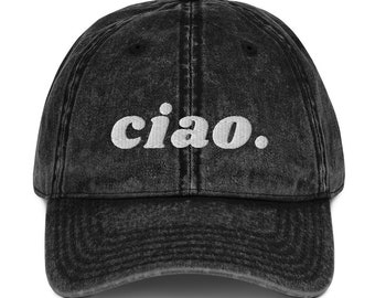 Ciao Embroidered Dad Hat: Italy Baseball Cap
