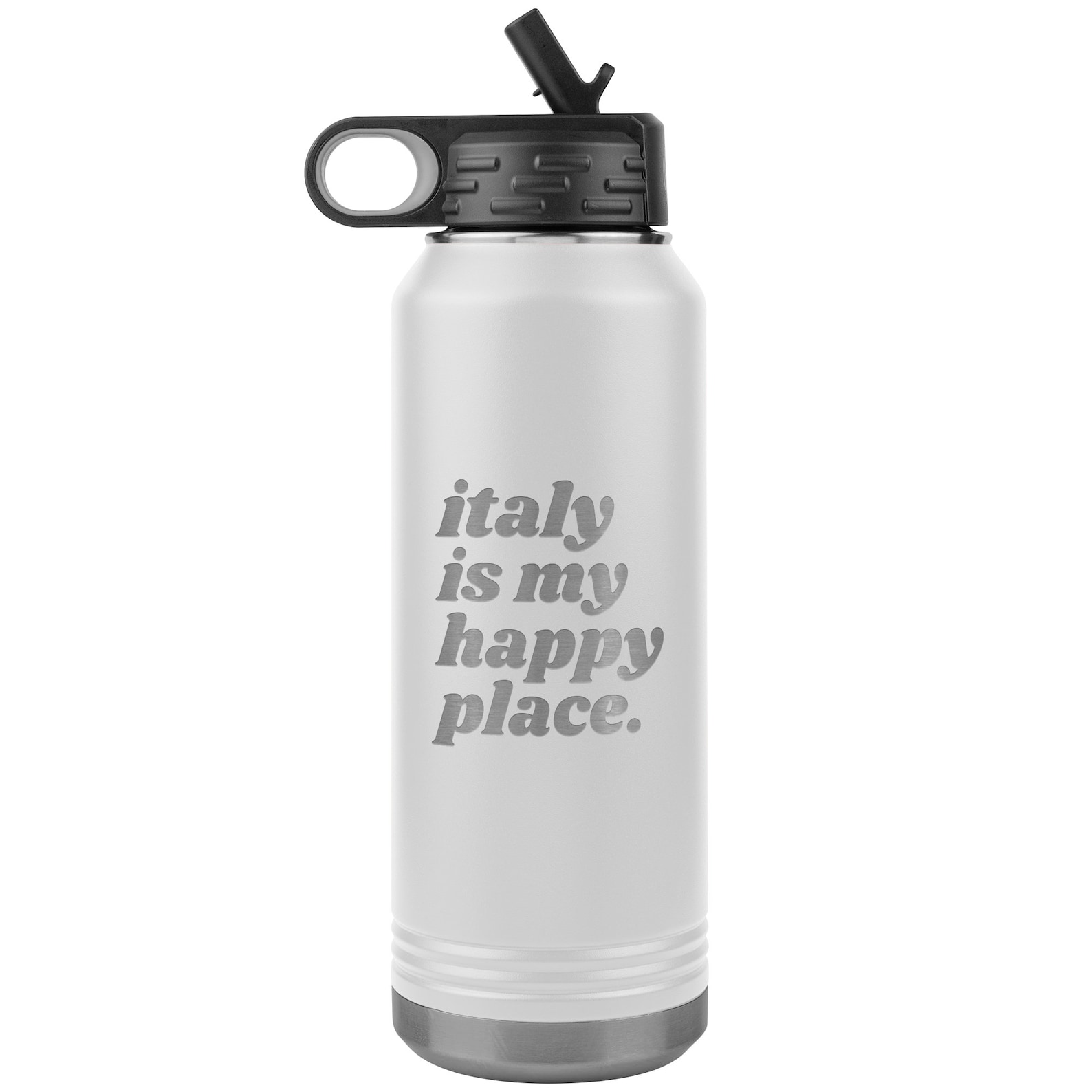Italy Water Bottle Italy is my Happy Place Insulated Water Etsy