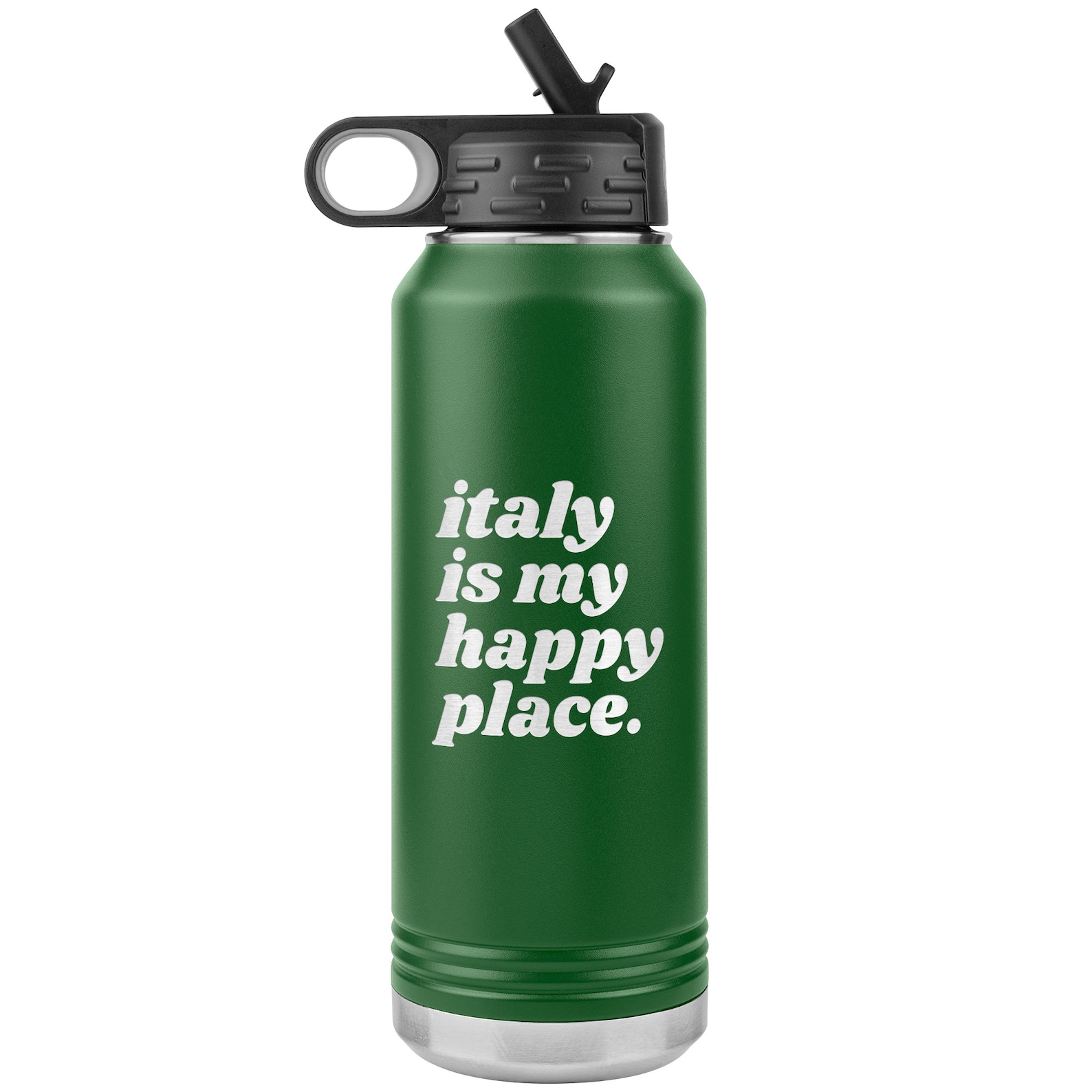 Italy Water Bottle Italy is my Happy Place Insulated Water Etsy