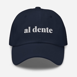Al Dente Embroidered Hat Gift for Pasta Lover, Italian Pasta Gift for Foodies, Gift for Italy Lovers, Funny Food Gift for Chef,