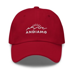 Andiamo Embroidered Hat Gift for Italy Travel Lover Italian Language Gift for Dad, Gift for Best Friend Italy Trip Baseball Hat