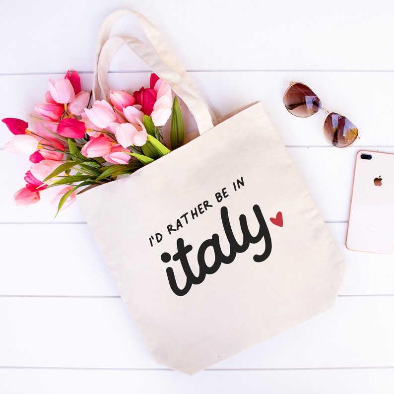 Italy Tote Bag i'd Rather Be in Italy Bag Italian Gift Etsy