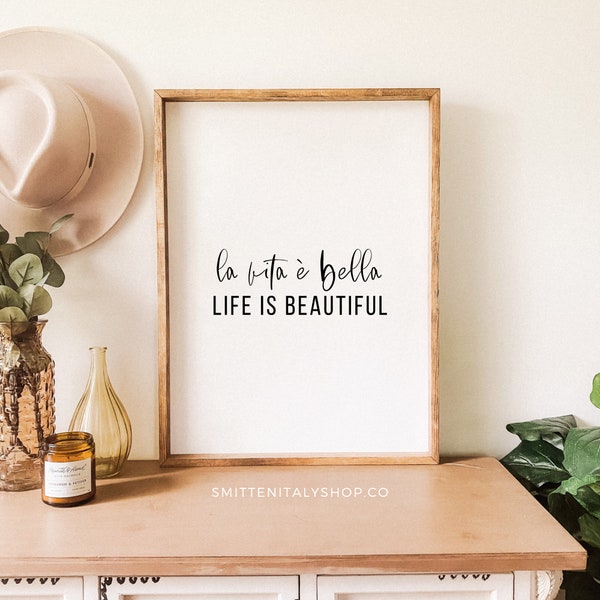 La Vita E Bella - Etsy