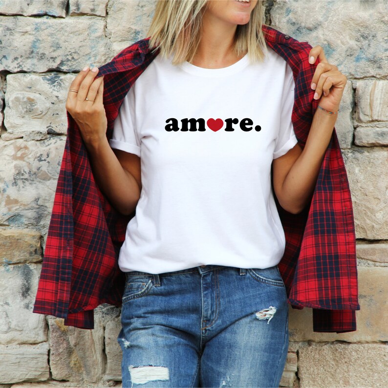 Amore Shirt Italy Valentine T-Shirt Valentine love shirt Italian Shirt Gift for Italy Lovers image 3