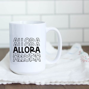 Italy themed Coffee Mug, Italian Language Allora Mug, Colorful Italy mug, Gift for Italy lovers, Italian Sayings Mug, Italian Sayings Gift Black Design