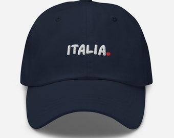 Italy Hat Embroidered Gift for Italy lover, Italy hat for girls trip, Italy lover baseball hat, Italia embroidered heart dad hat